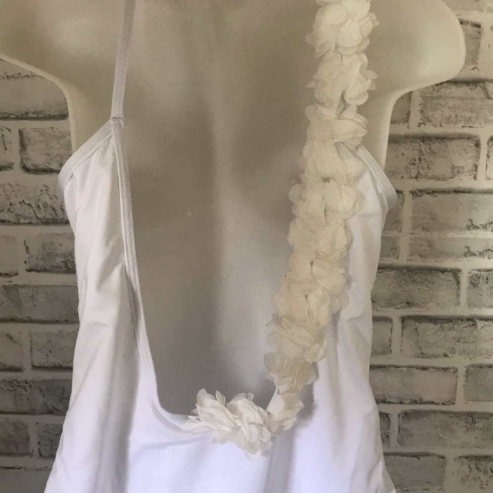 White Floral One Piece Swimsuit *ONE LEFT! - Picture 6 of 6